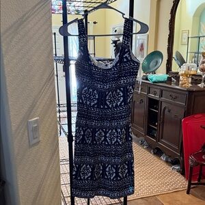 Nine West Navy Blue Patterned Women's Dress